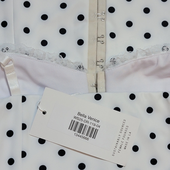 NWT $180 BELLA VENICE x REVOLVE Caroline Corset Dress Polka Dot Small - Picture 6 of 6